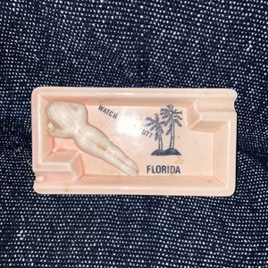 🚬🌴🏐 Spring Break Florida Hot Pink Miami Ash Tray Vintage Cool Unique 🌴🍄🤿